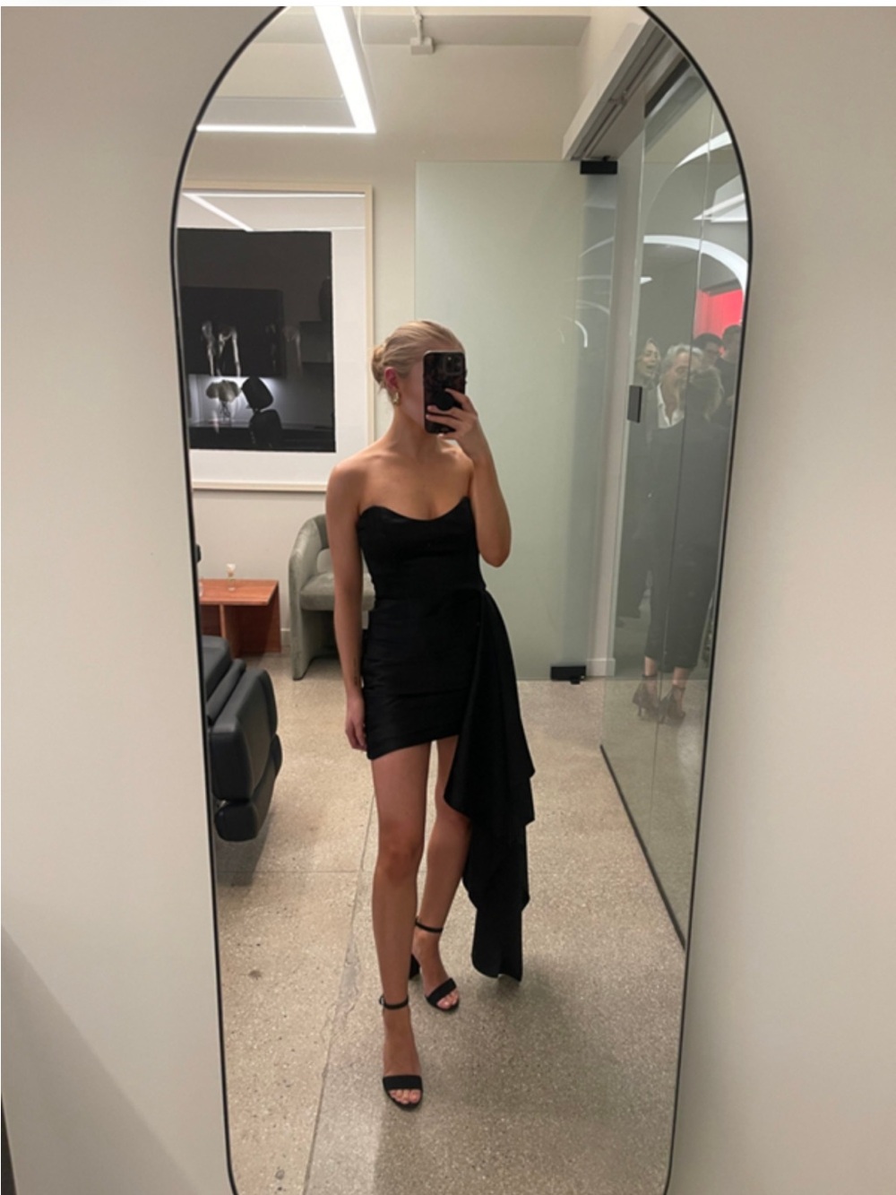 Katie May Chasing Dawn Strapless Black Mini Dress